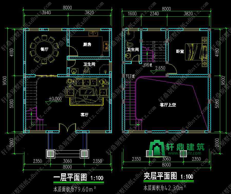 公司首页 主营项目 > 8x9米三层带夹层农村小别墅施工图     正面效果