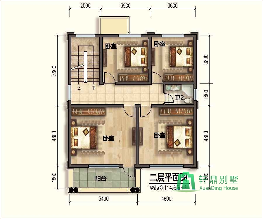 占地110平方三层自建小别墅