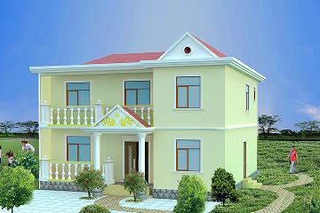 10.3x9.8简单二层农村小房子设计图_造价15万左右农村房屋设计图