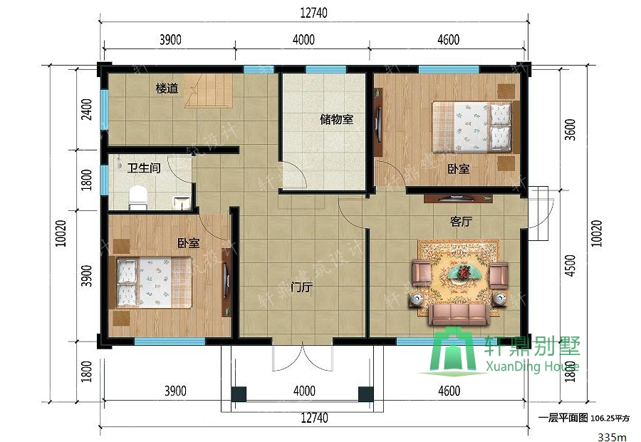 现代简约三层自建房屋设计图,小户型经济实用,造价合理