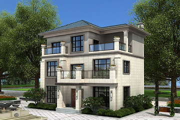 新中式三层实用自建房屋设计图施工图造价30万自建别墅设计
